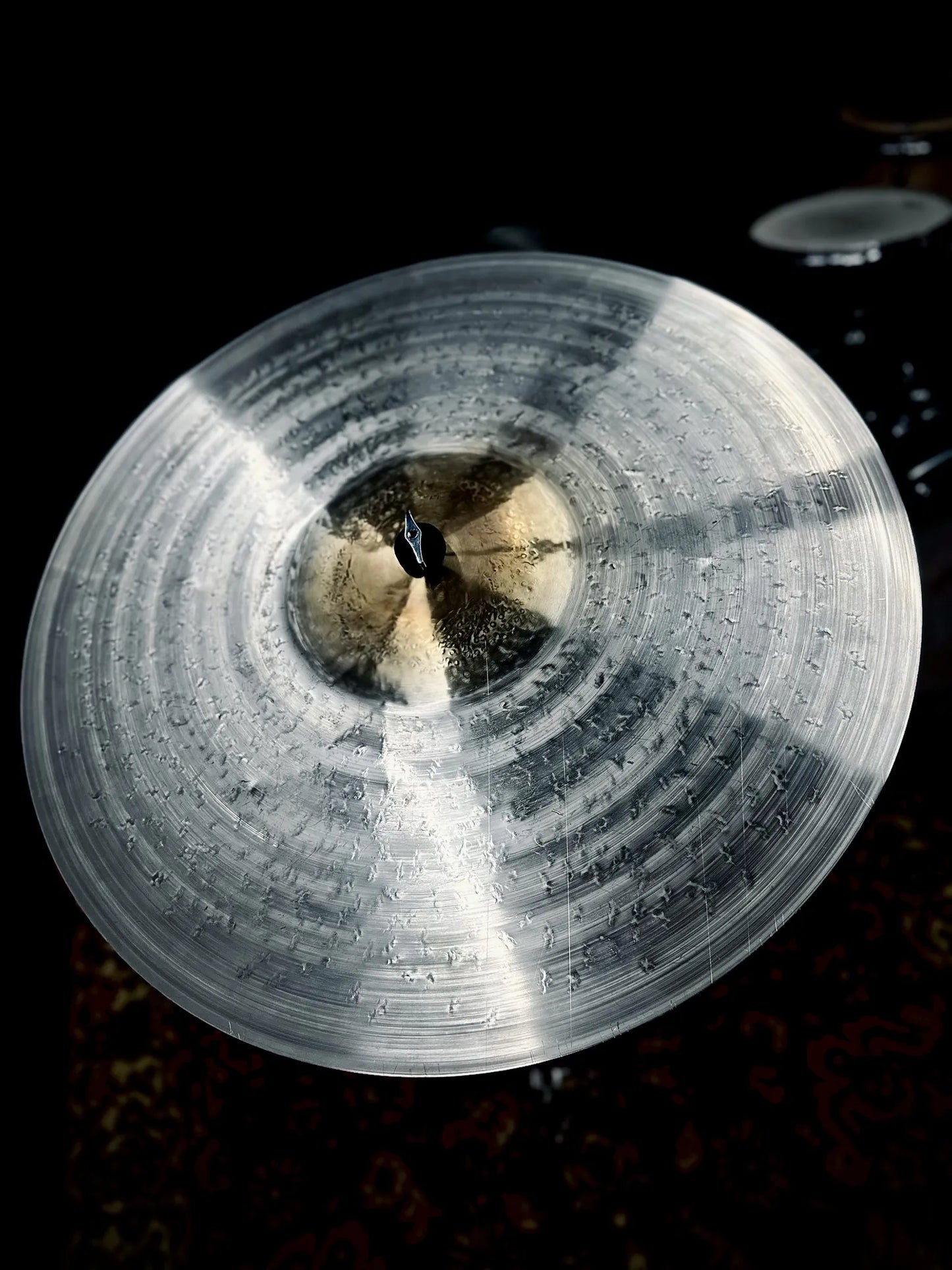 21-22 inch ride cymbal big bell titanium handmade Kmicic Panther clear cutting versatile