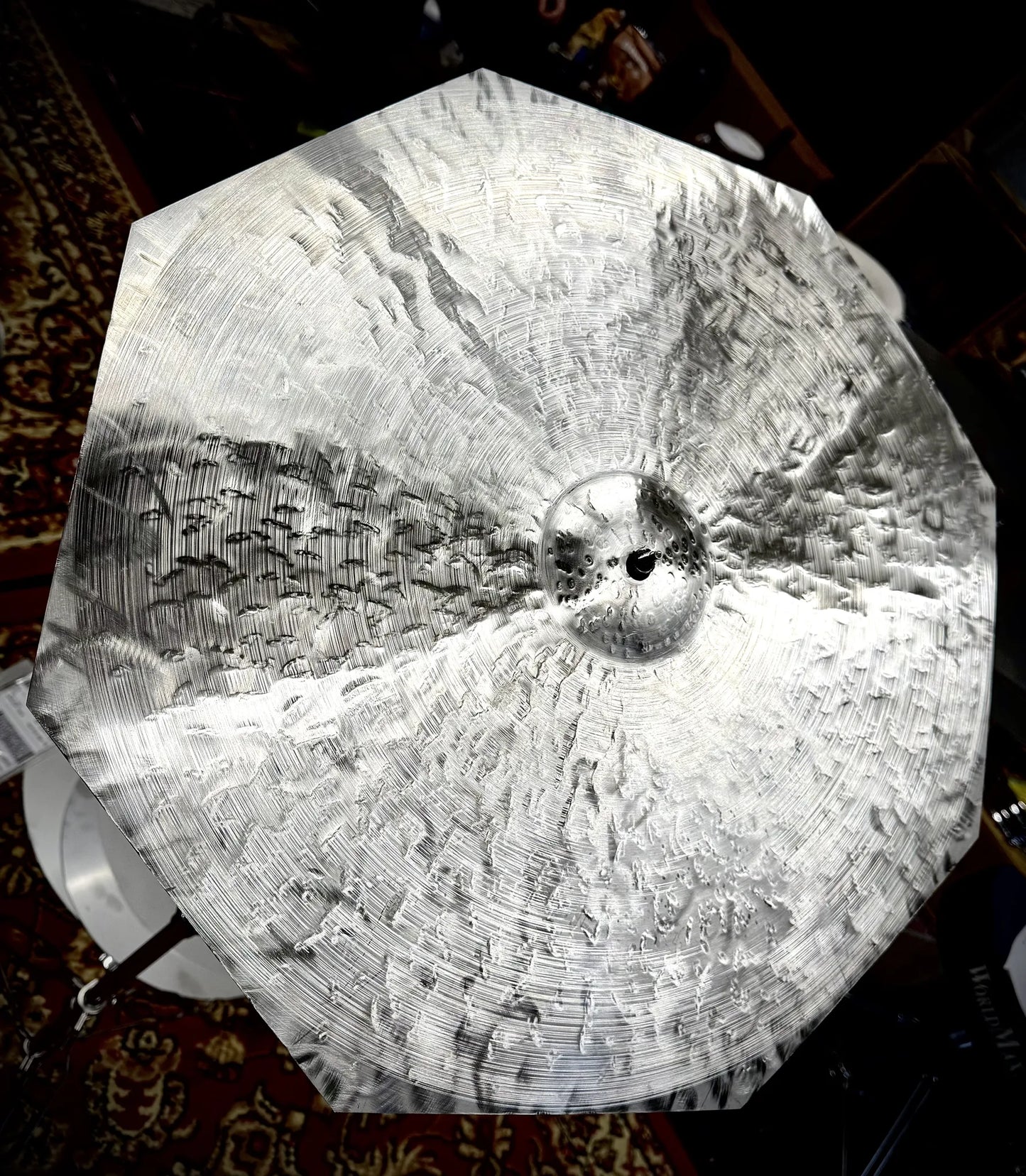 21.5 inch octagon crash ride cymbal titanium handmade Kmicic dry exotic crash