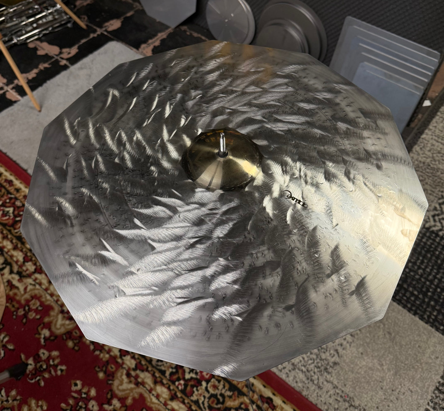 22 inch decagon crash ride cymbal titanium handmade Kmicic Lightning limited edition