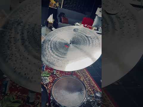22” Flat Trash Ride with Jingles – One of a Kind Titanium Handmade