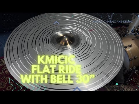 Kmicic Flat Titanium Ride Cymbal with bell 30”
