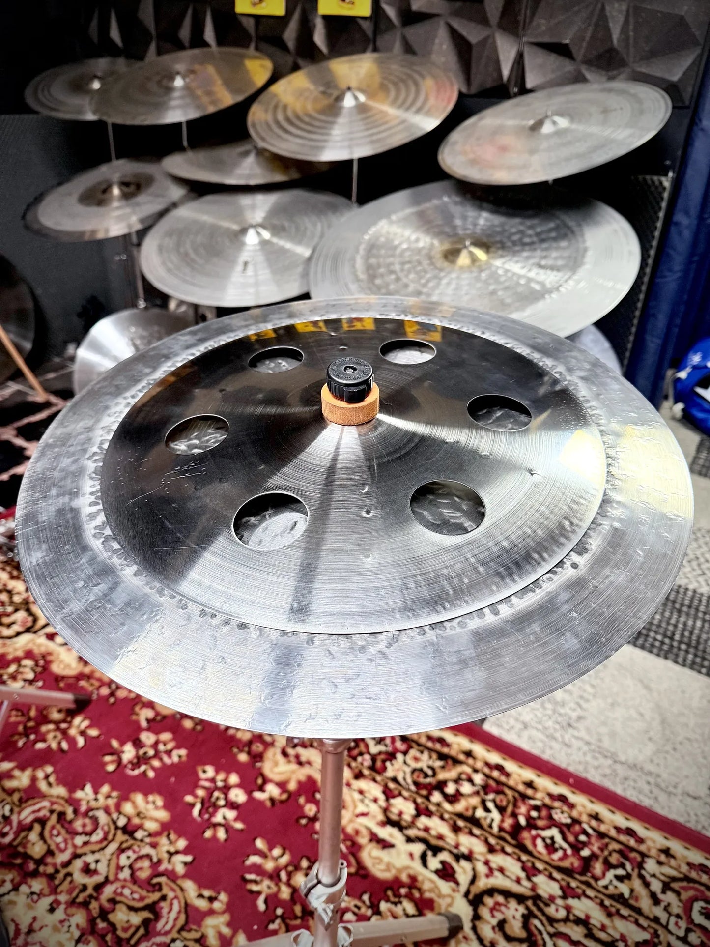 14 12 10 cymbal stack titanium handmade Kmicic Invader trashy stack groove