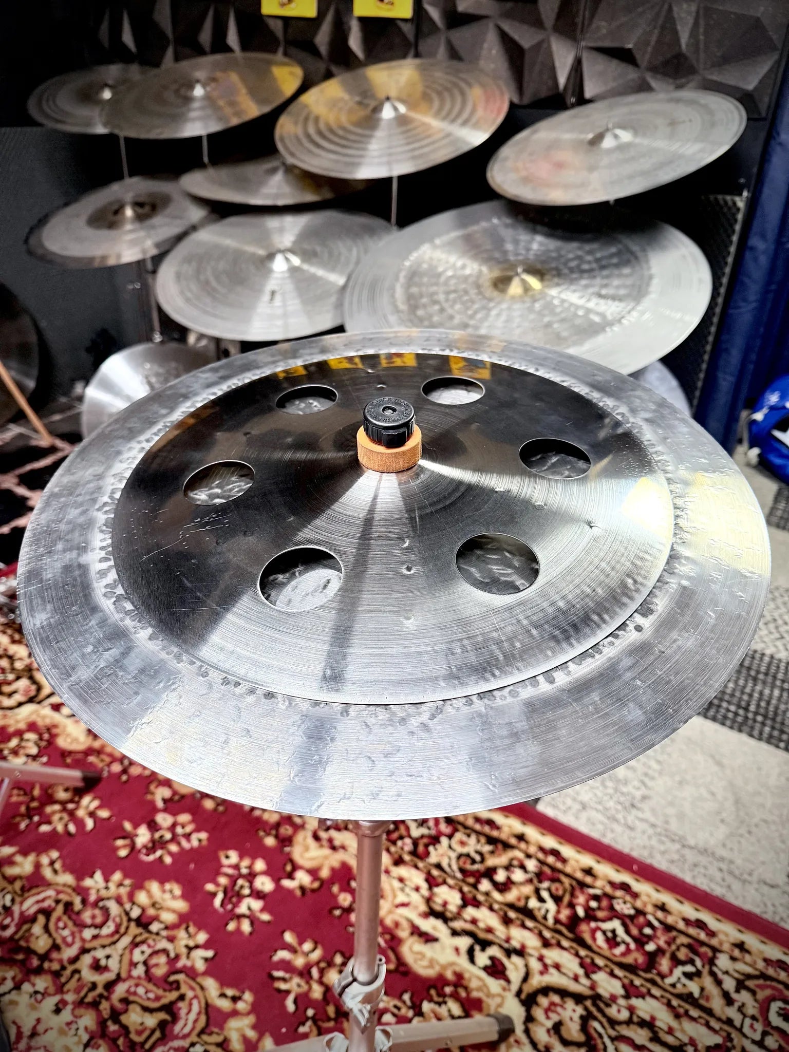 14 12 10 cymbal stack titanium handmade Kmicic Invader trashy stack groove