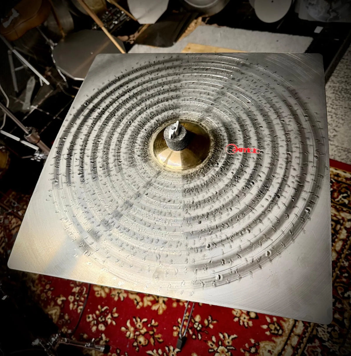 square crash cymbal titanium handmade Kmicic trashy loud Chris Daddy Dave inspired