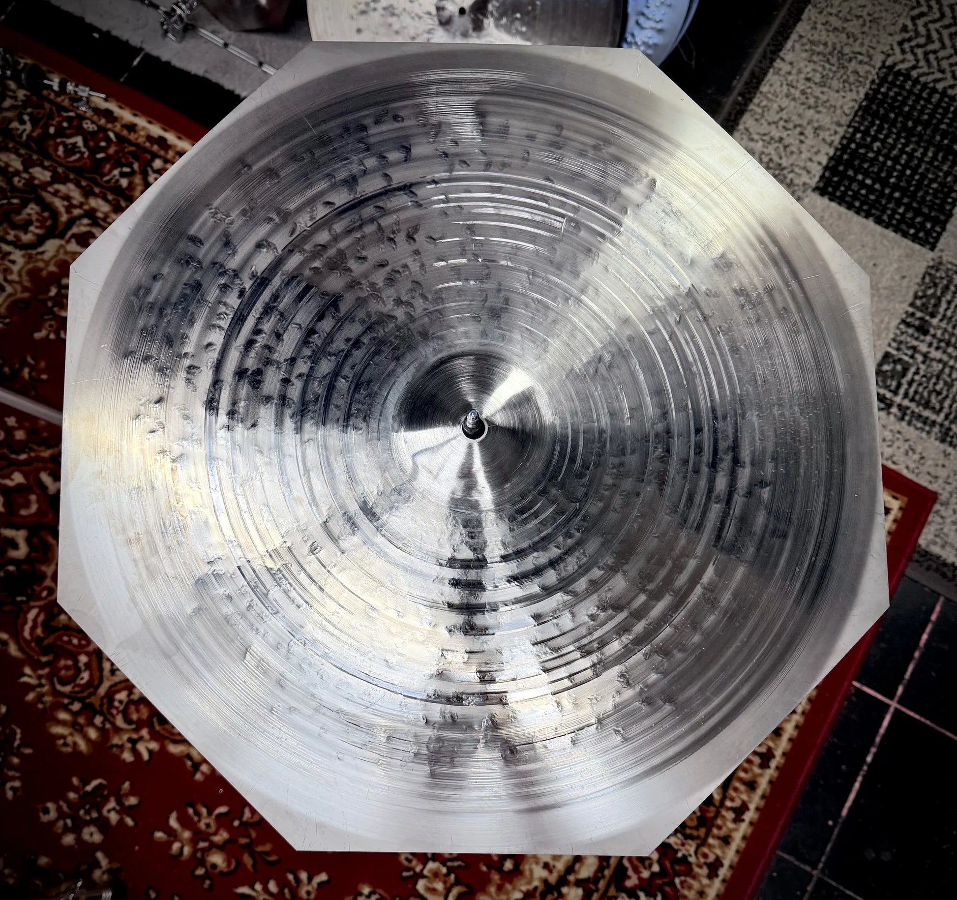 20 inch octagon crash ride cymbal titanium handmade Kmicic hybrid cymbal