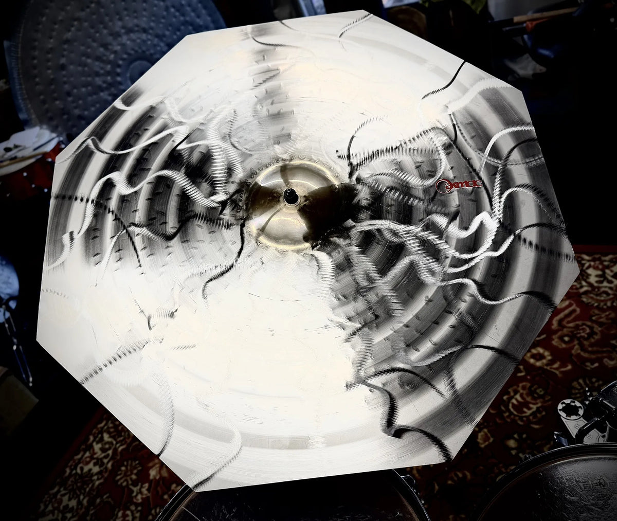 20 inch octagon crash ride cymbal titanium handmade Kmicic Vein Gold sharp attack golden bell