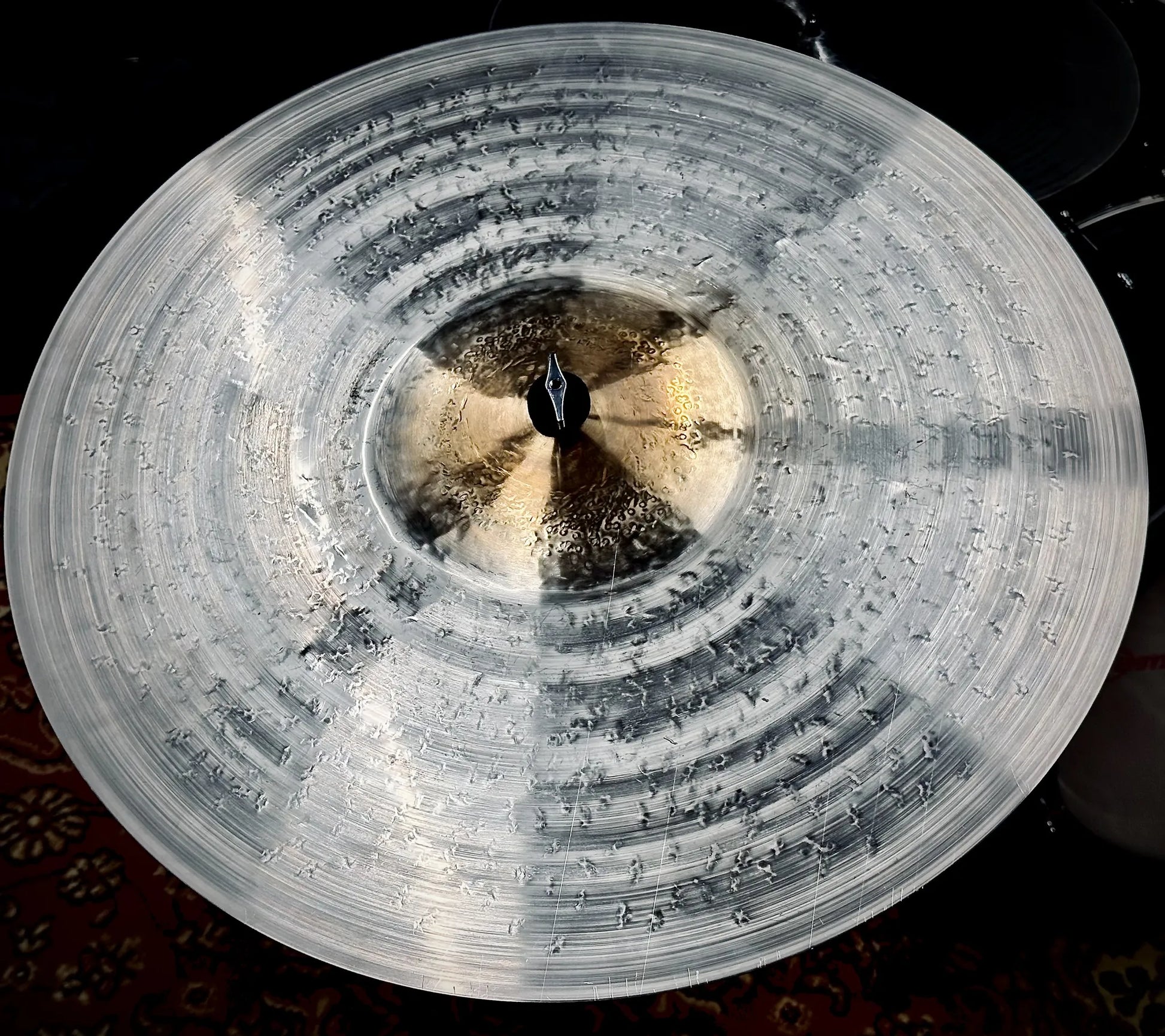 21-22 inch ride cymbal big bell titanium handmade Kmicic Panther clear cutting versatile