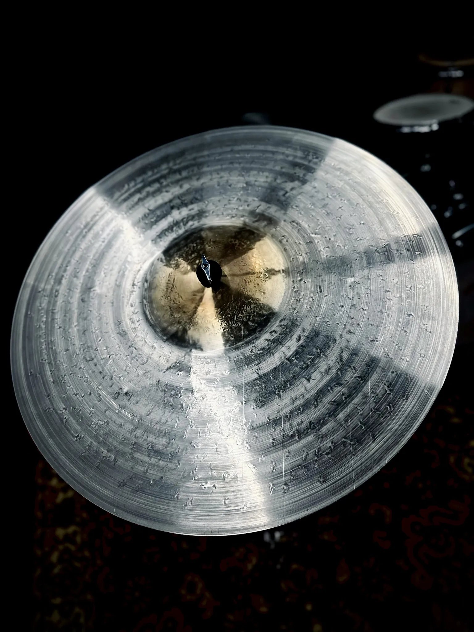 21-22 inch ride cymbal big bell titanium handmade Kmicic Panther clear cutting versatile