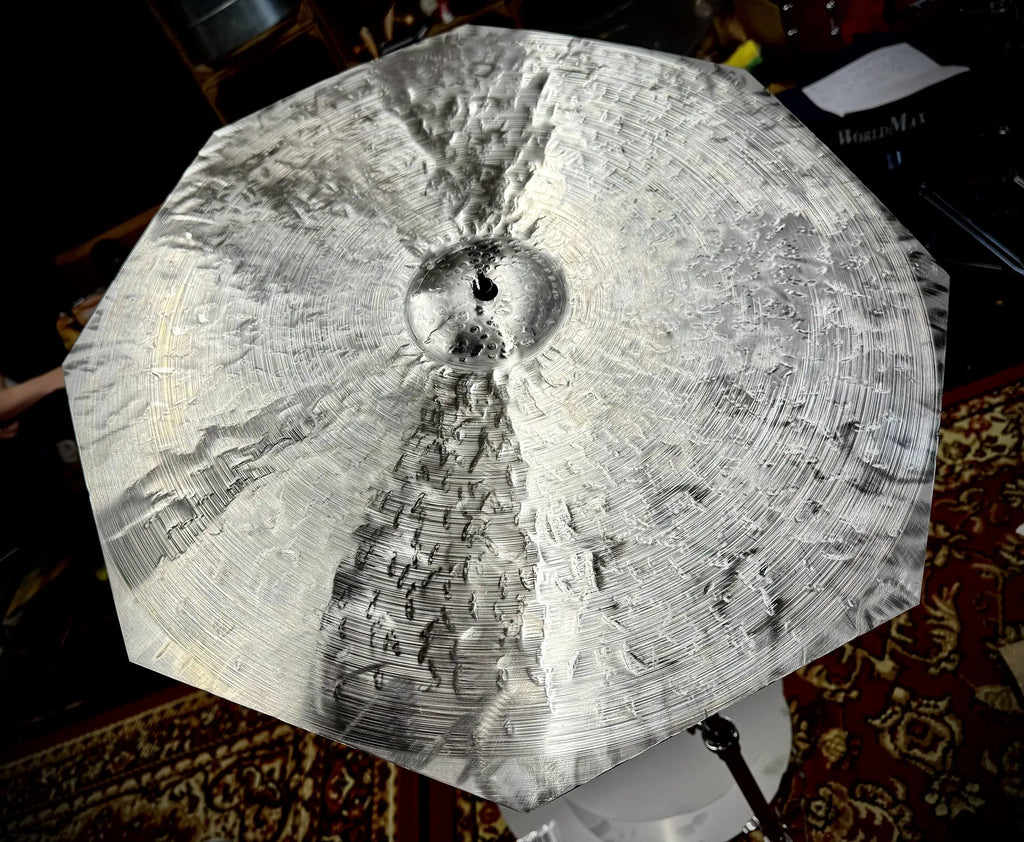 21.5 inch octagon crash ride cymbal titanium handmade Kmicic dry exotic crash