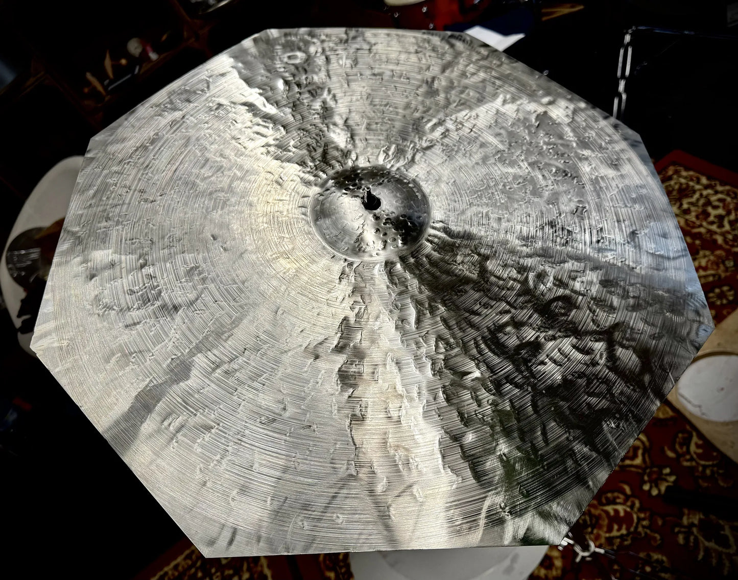 21.5 inch octagon crash ride cymbal titanium handmade Kmicic dry exotic crash
