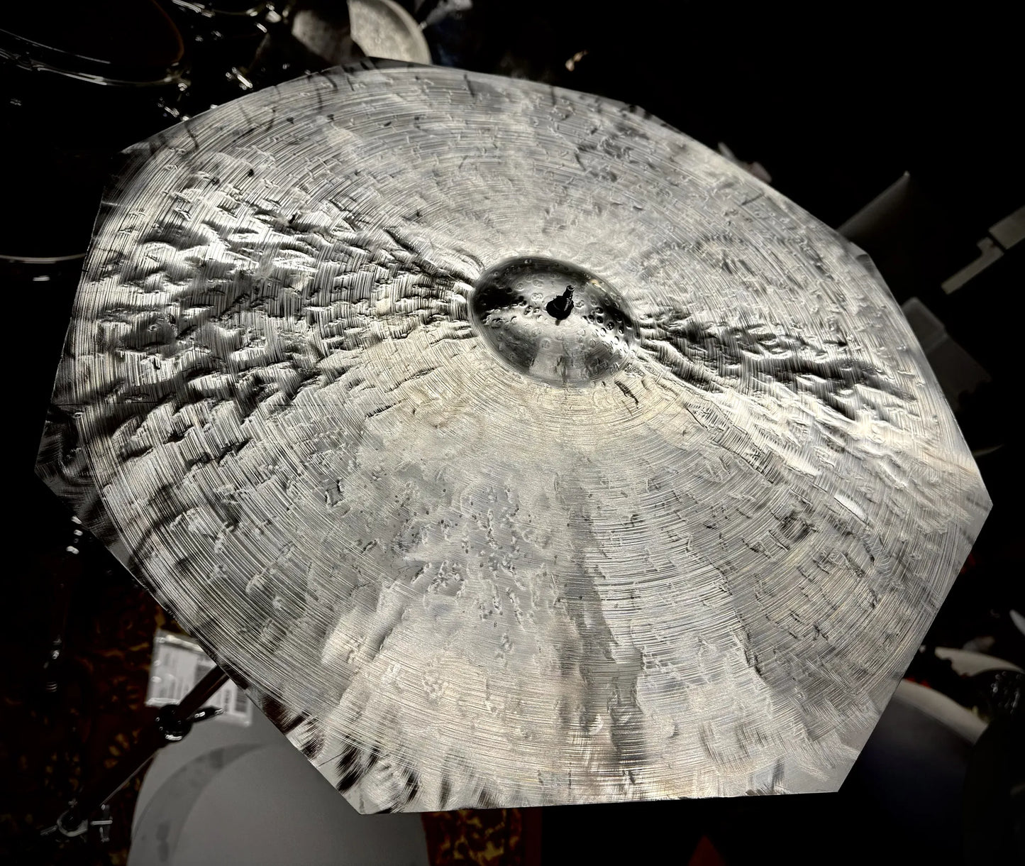 21.5 inch octagon crash ride cymbal titanium handmade Kmicic dry exotic crash