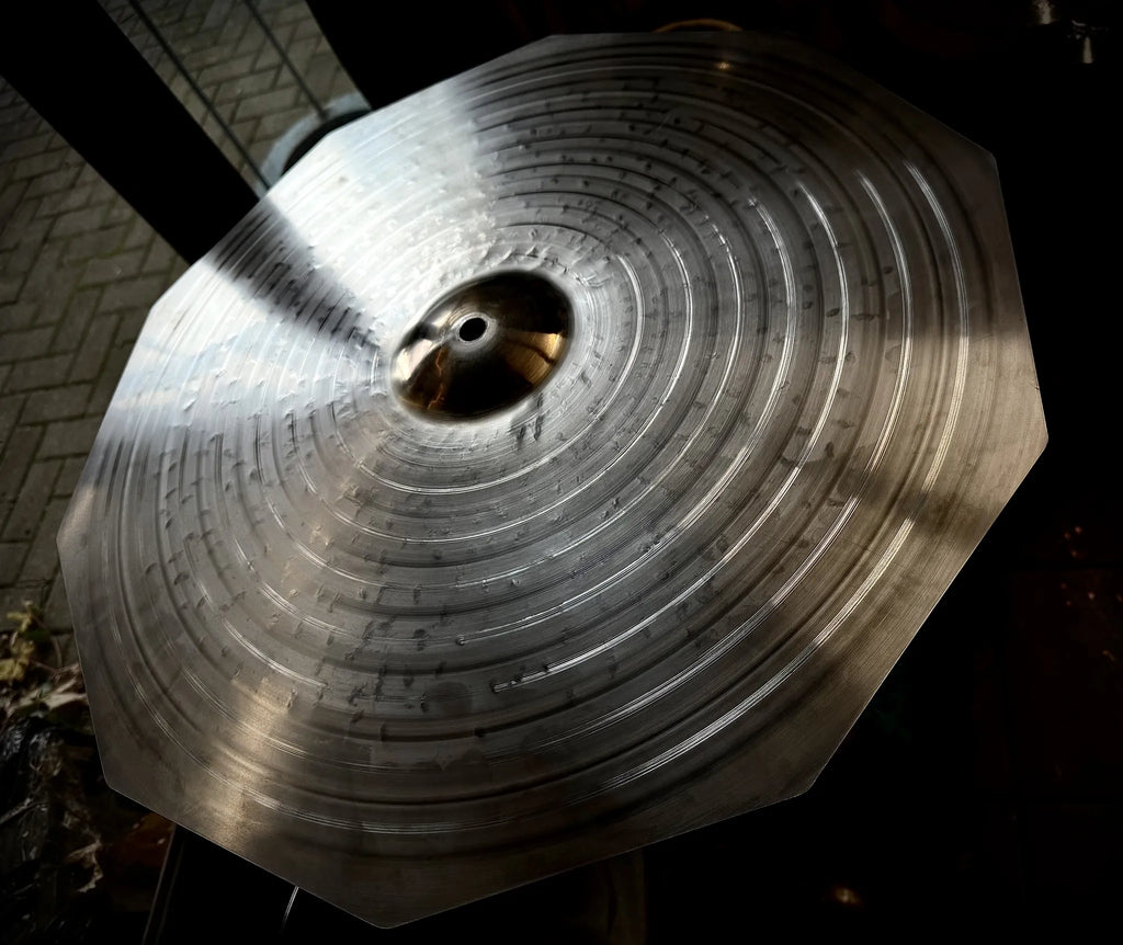 22 inch decagon ride cymbal gold bell titanium handmade Kmicic dry versatile
