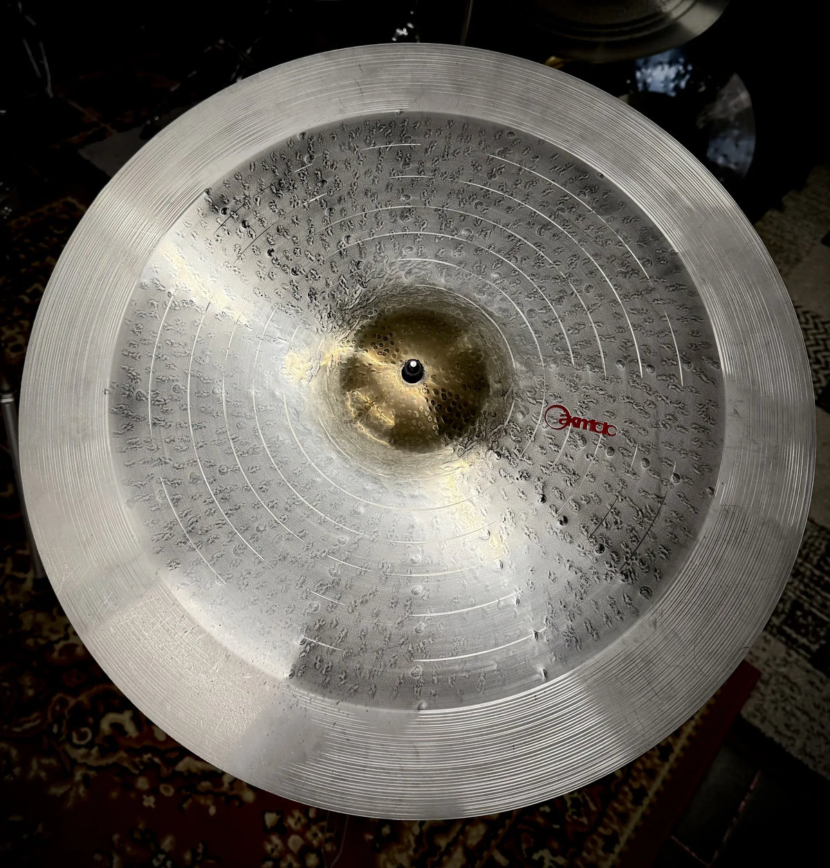 22 inch crash ride cymbal titanium handmade Kmicic Golden Eye dark short sustain