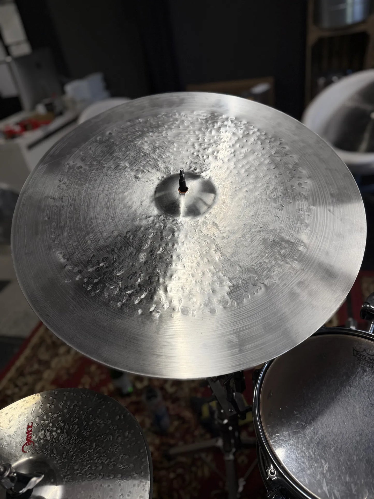 22 inch crash ride cymbal titanium handmade Kmicic KUrzyn explosive controlled