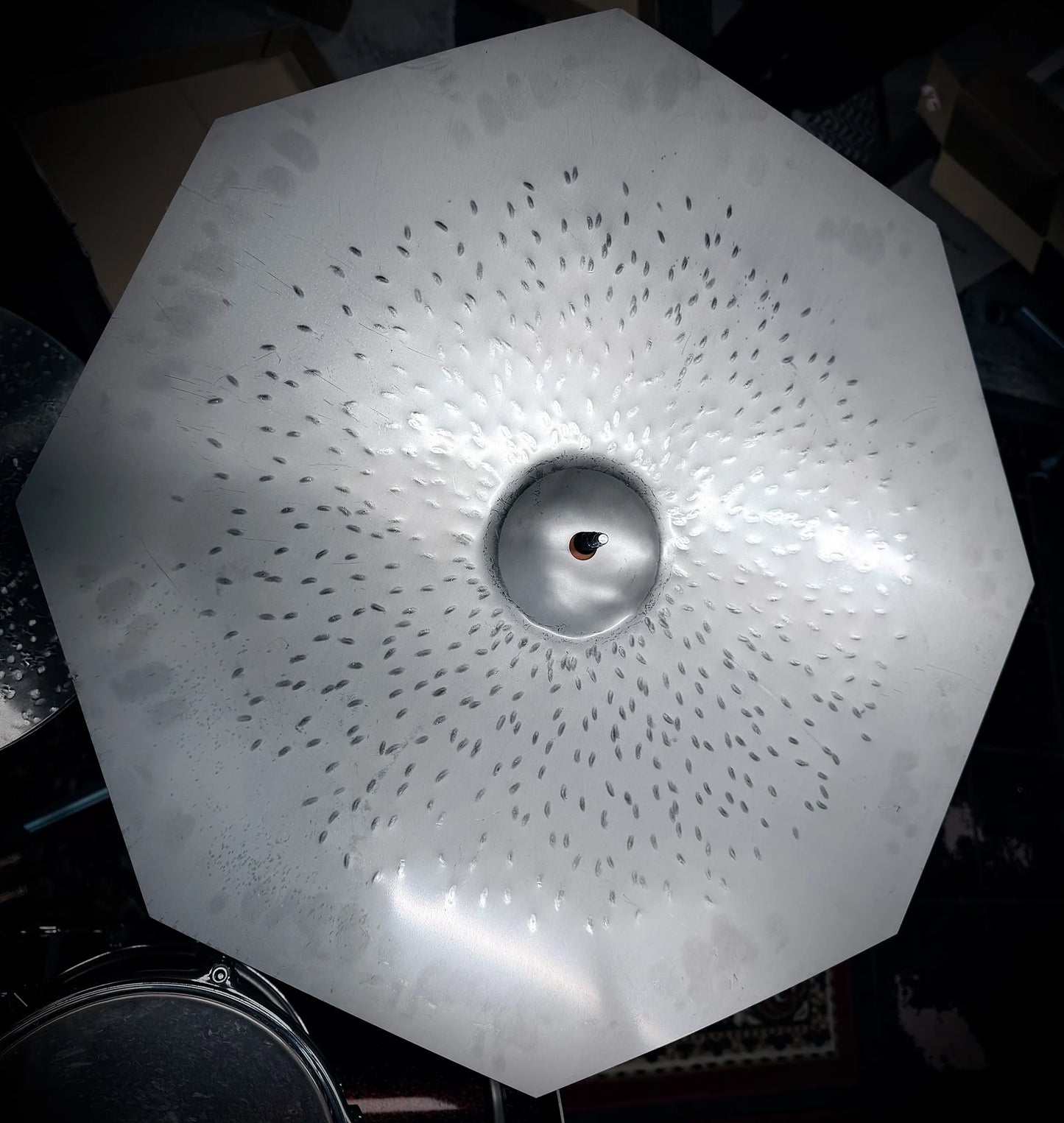 22 inch octagon crash ride cymbal titanium handmade Kmicic Liquido