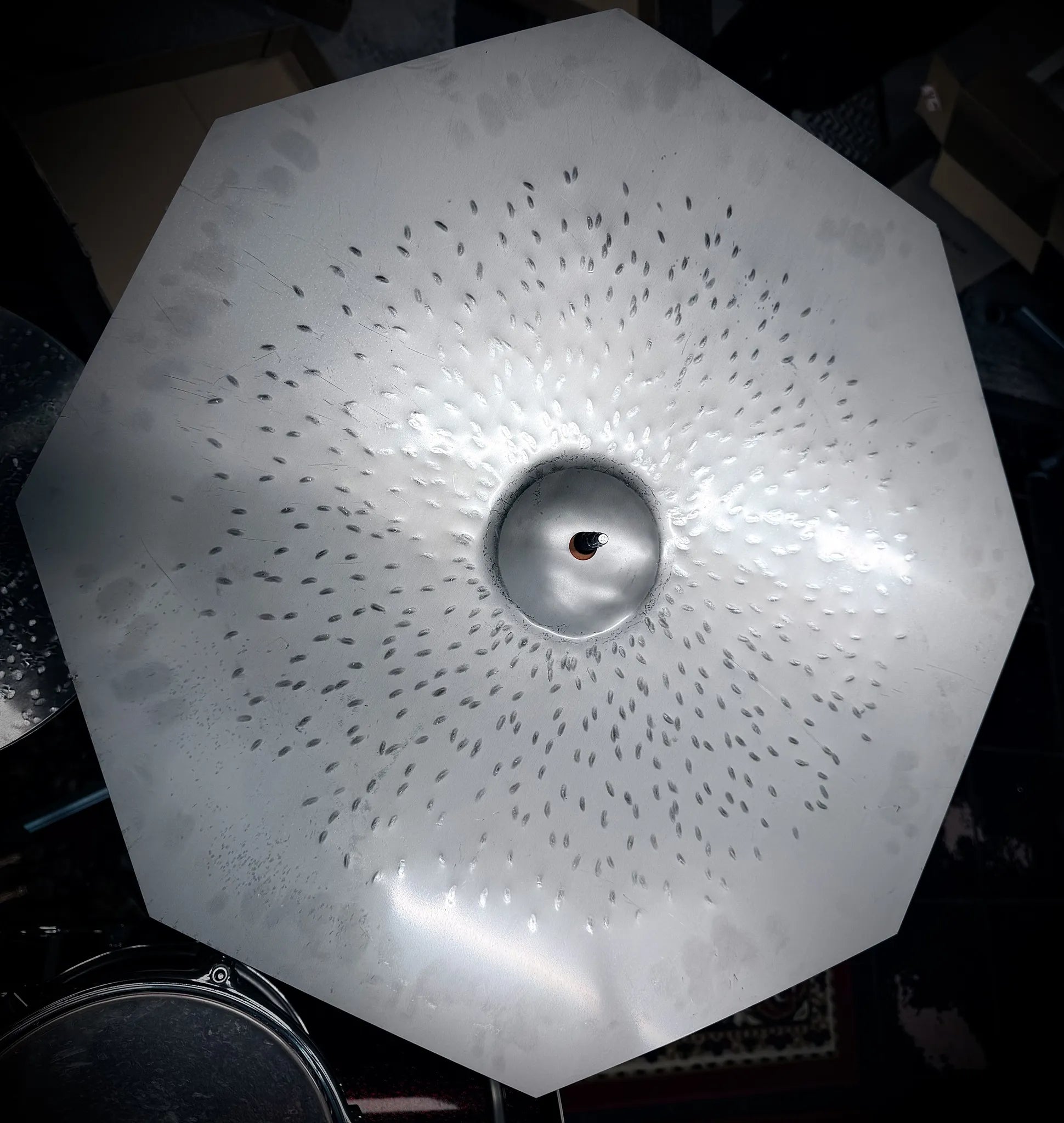 22 inch octagon crash ride cymbal titanium handmade Kmicic Liquido
