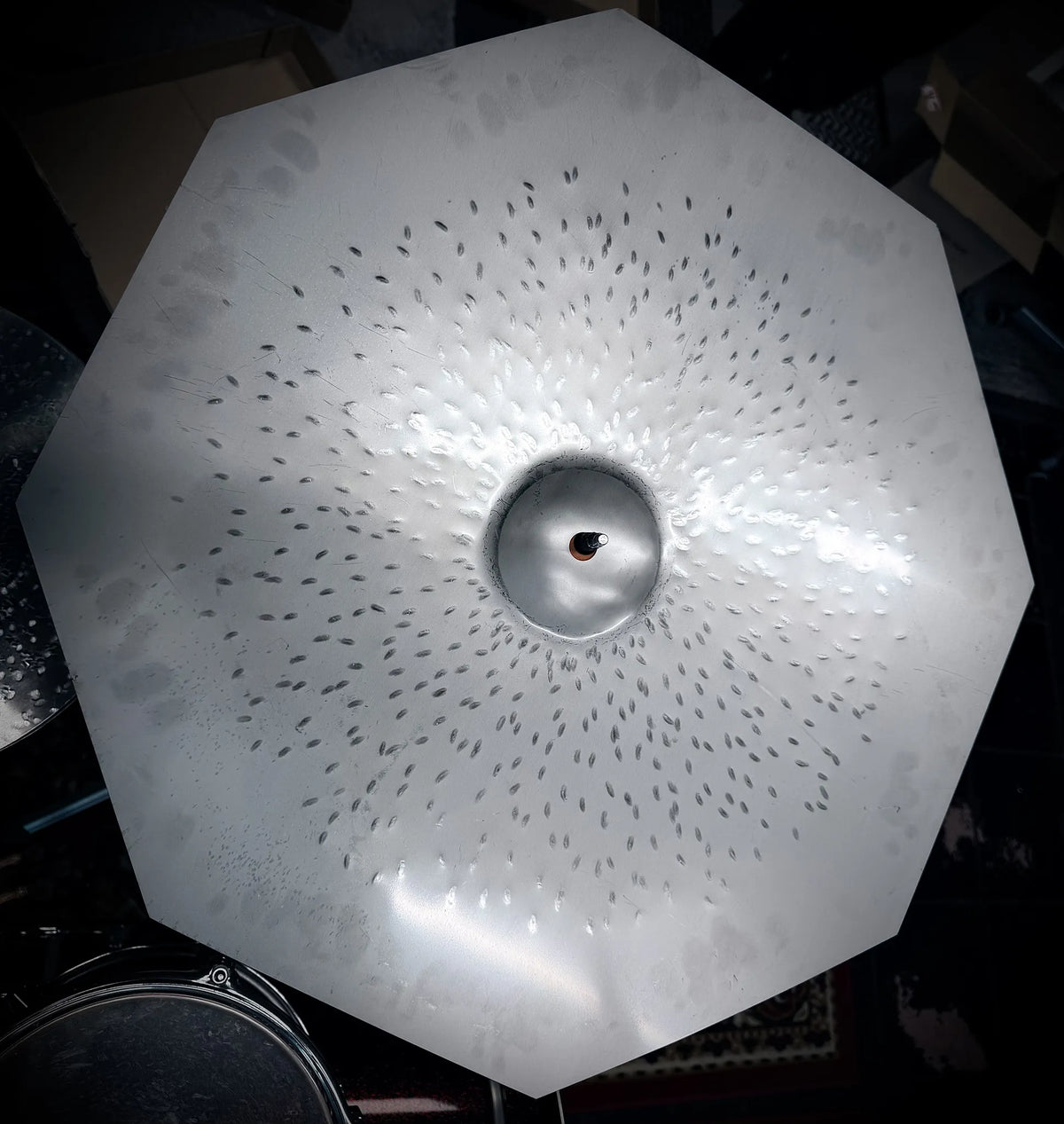 22 inch octagon crash ride cymbal titanium handmade Kmicic Liquido