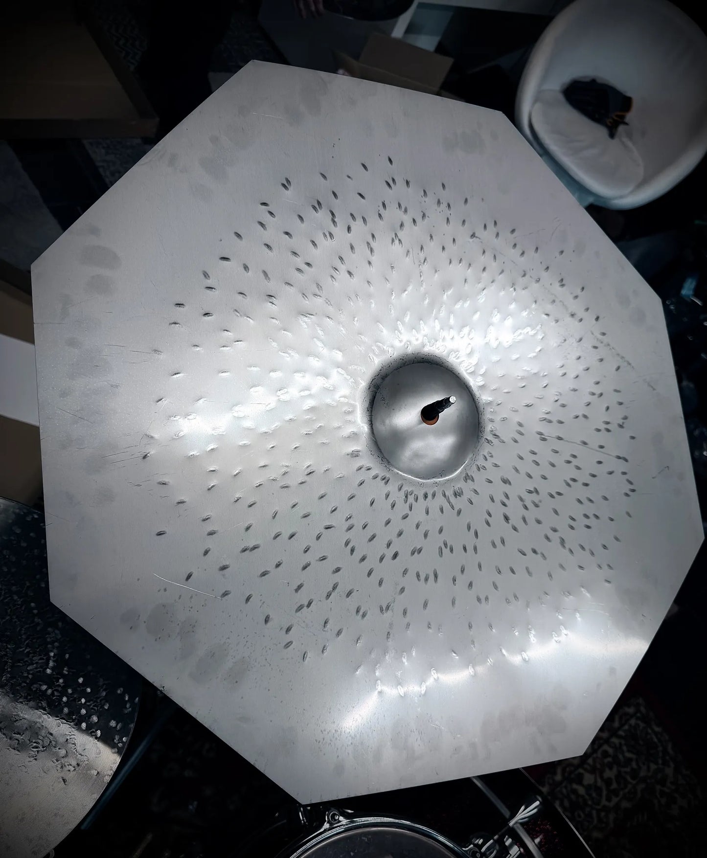 22 inch octagon crash ride cymbal titanium handmade Kmicic Liquido