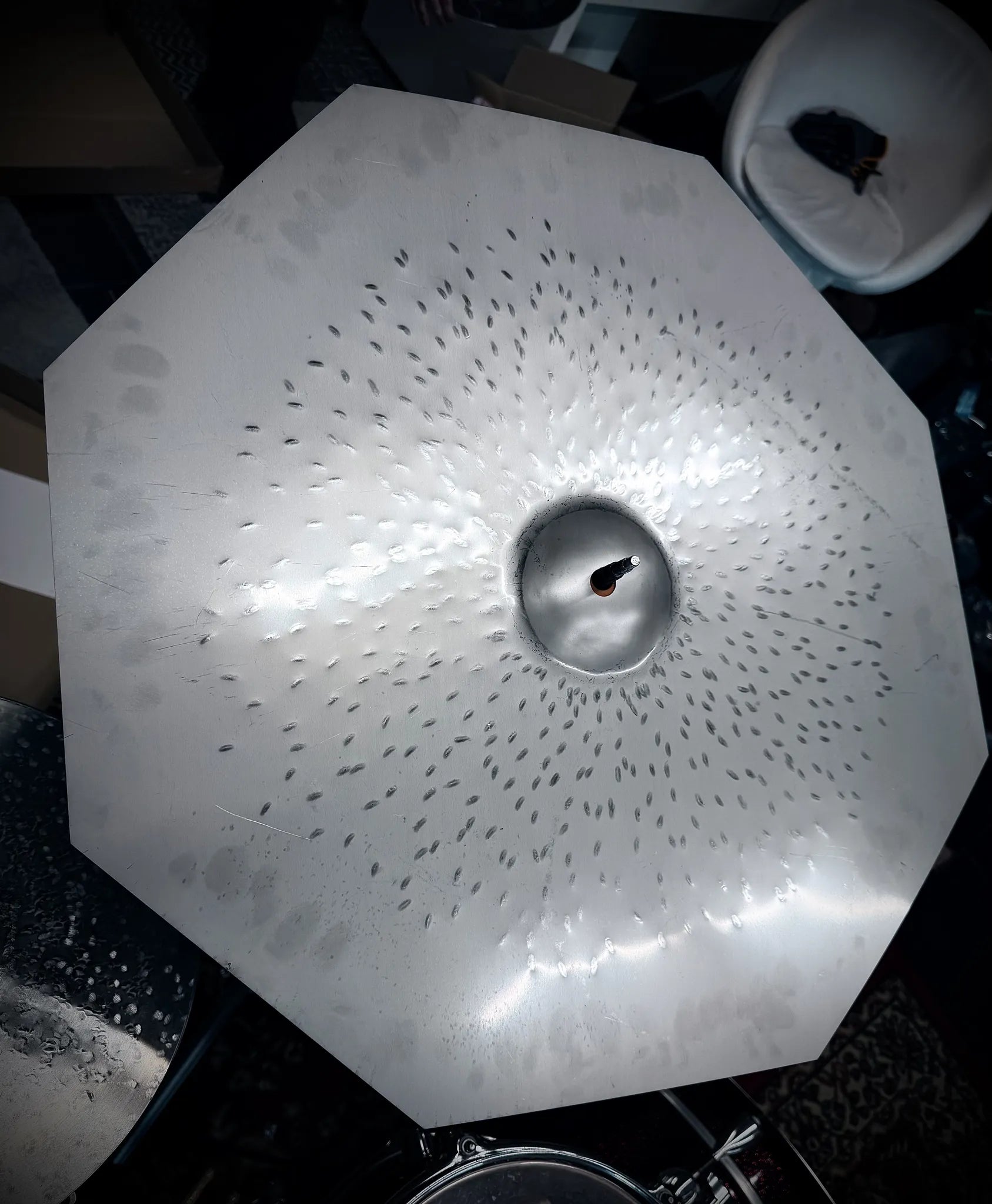 22 inch octagon crash ride cymbal titanium handmade Kmicic Liquido