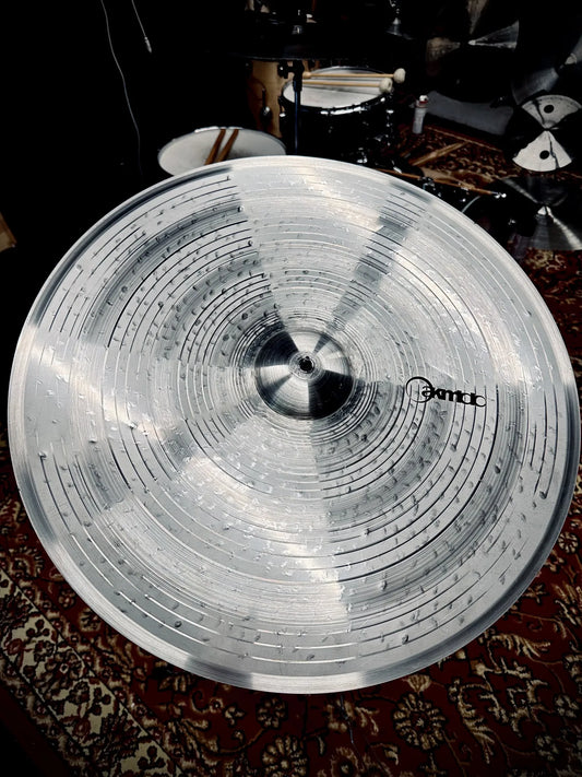 22 inch crash ride cymbal titanium handmade Kmicic Sith dark muted soft controlled
