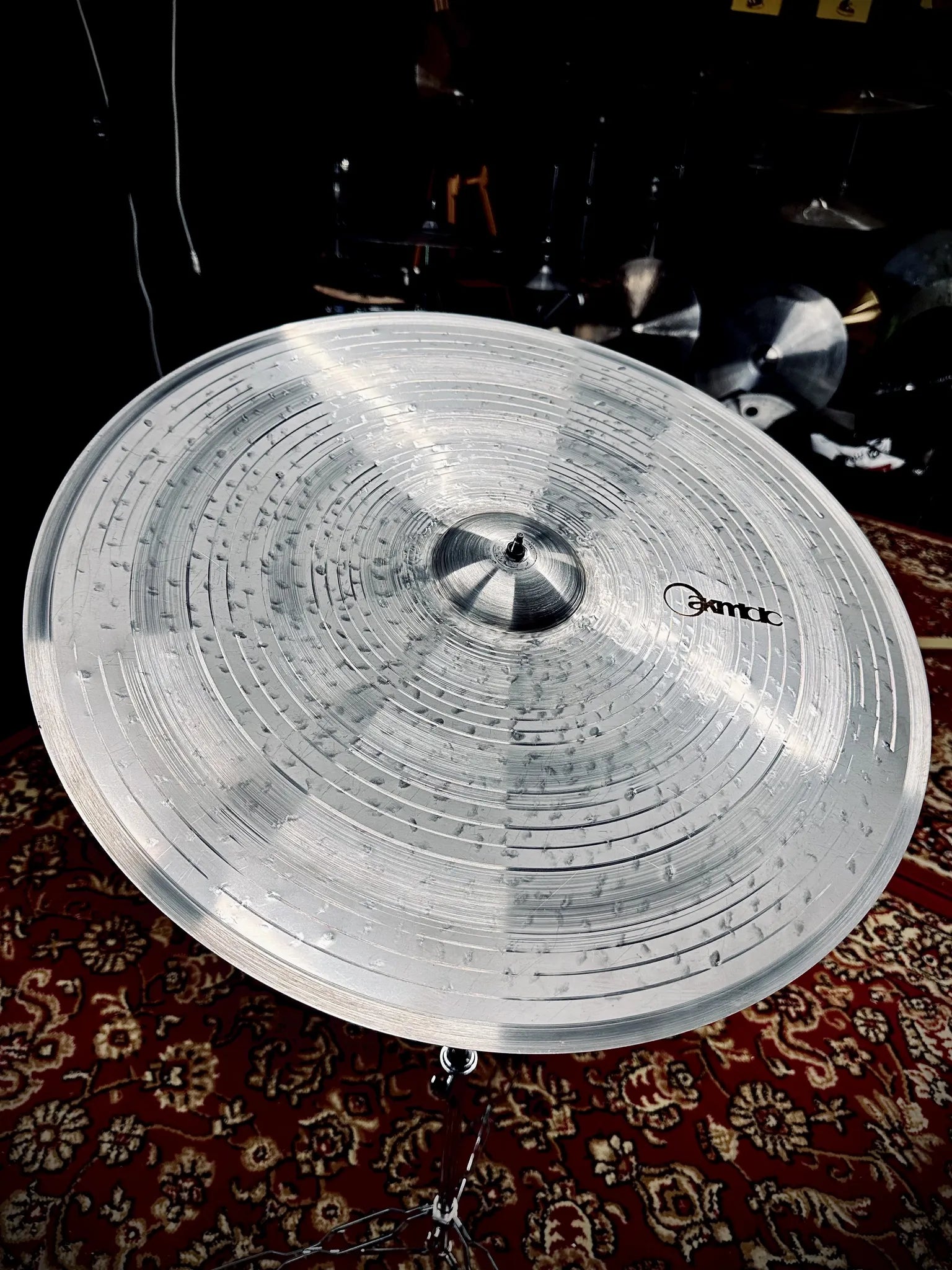 22 inch crash ride cymbal titanium handmade Kmicic Sith dark muted soft controlled