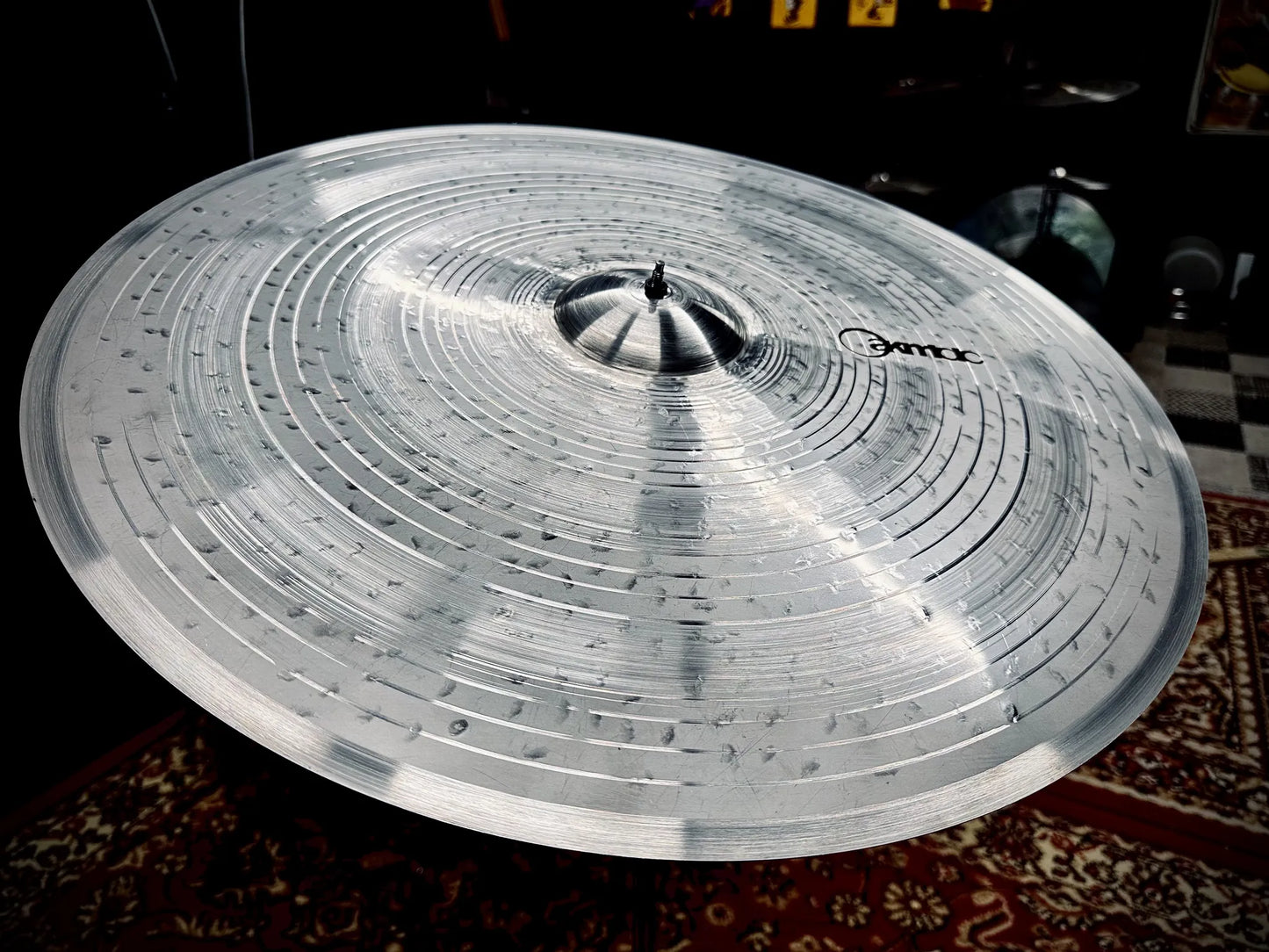 22 inch crash ride cymbal titanium handmade Kmicic Sith dark muted soft controlled