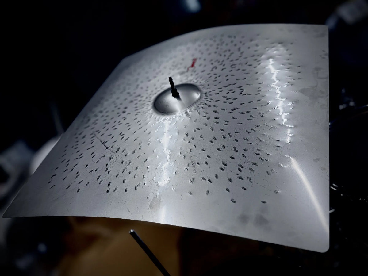 22 inch square crash ride cymbal titanium handmade Kmicic Thunder trashy explosive attack
