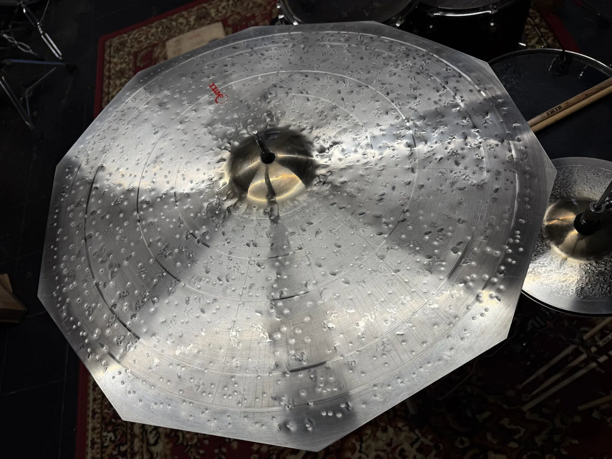 22 inch decagon ride cymbal titanium handmade Kmicic Masterpiece medium dry soft crash