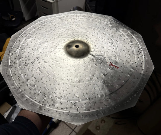 22 inch decagon ride cymbal titanium handmade Kmicic Masterpiece medium dry soft crash
