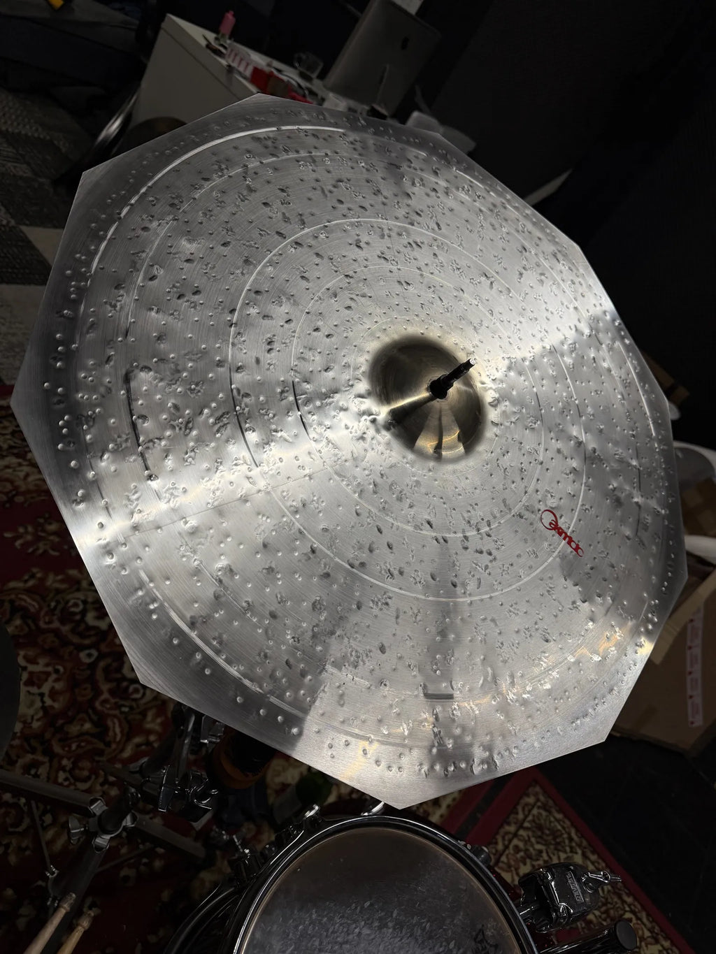 22 inch decagon ride cymbal titanium handmade Kmicic Masterpiece medium dry soft crash