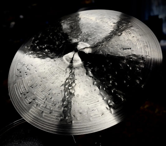 23 inch dry ride cymbal titanium handmade Kmicic custom medium dry crash ride