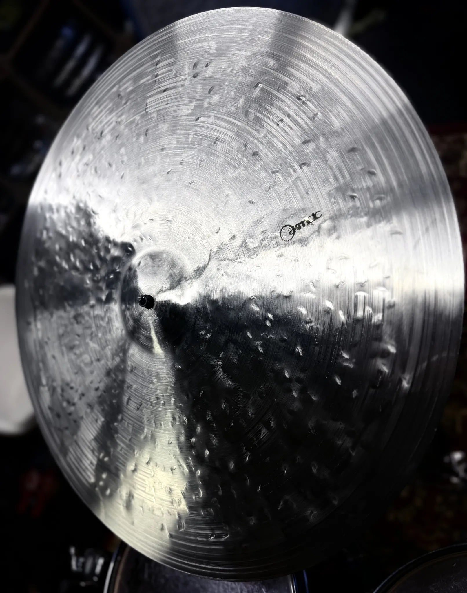 23 inch dry ride cymbal titanium handmade Kmicic custom medium dry crash ride