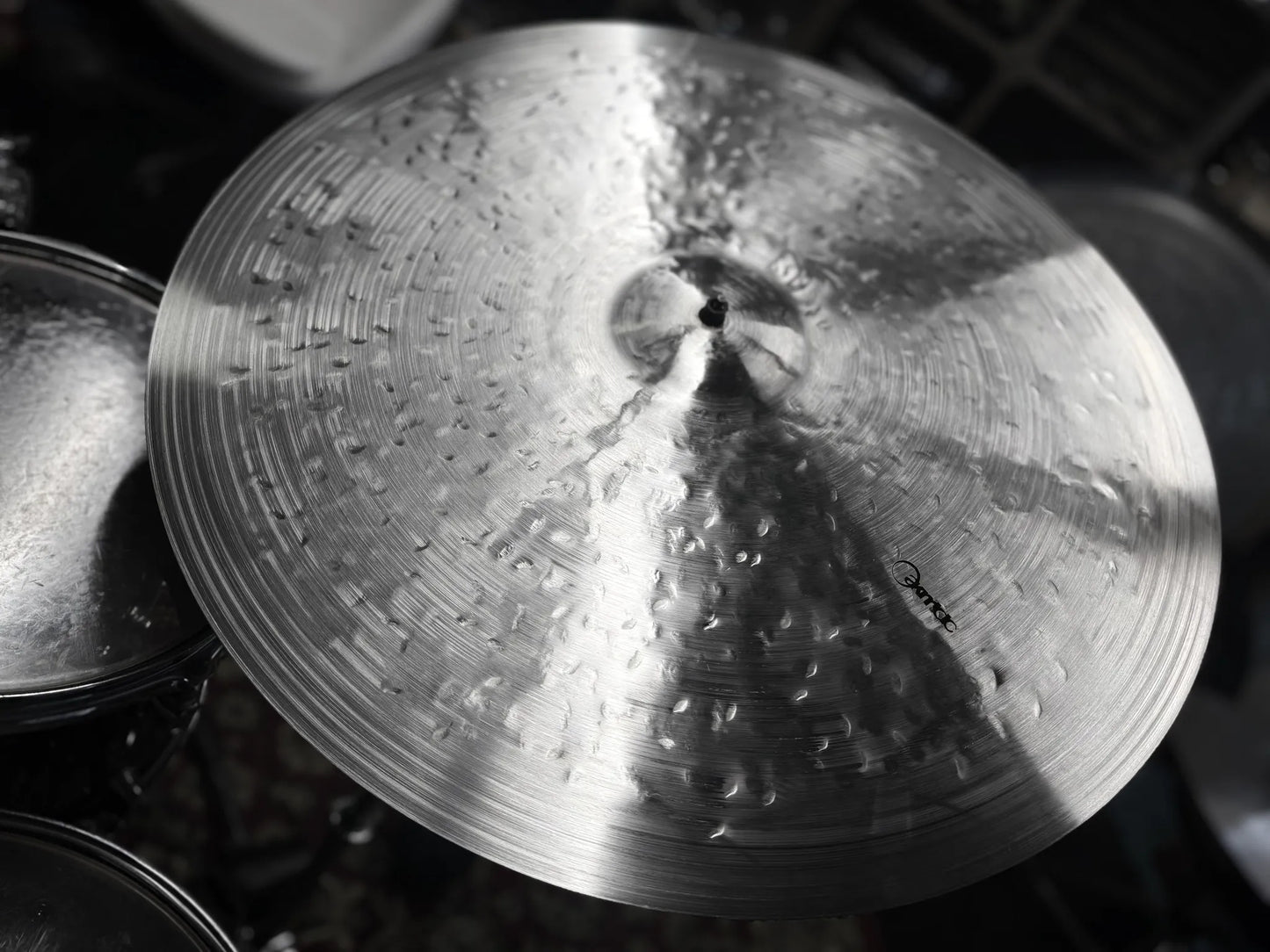 23 inch dry ride cymbal titanium handmade Kmicic custom medium dry crash ride