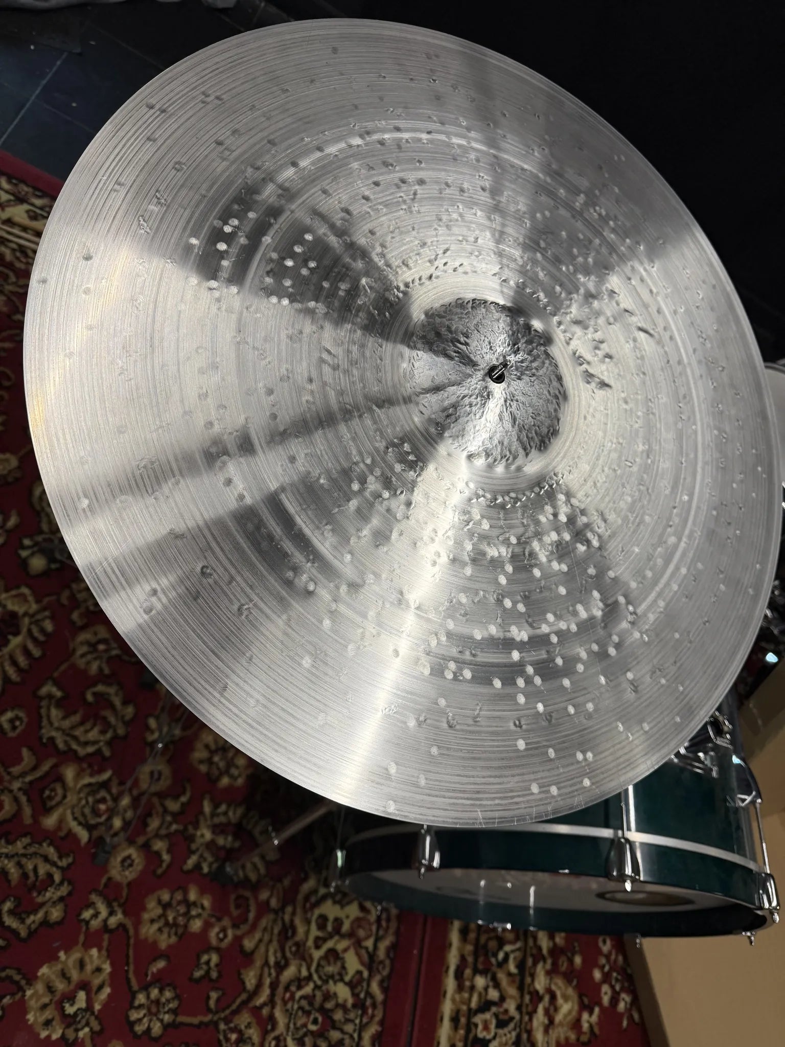 23 inch ride cymbal titanium handmade Kmicic KaKe crispy controlled shallow bell
