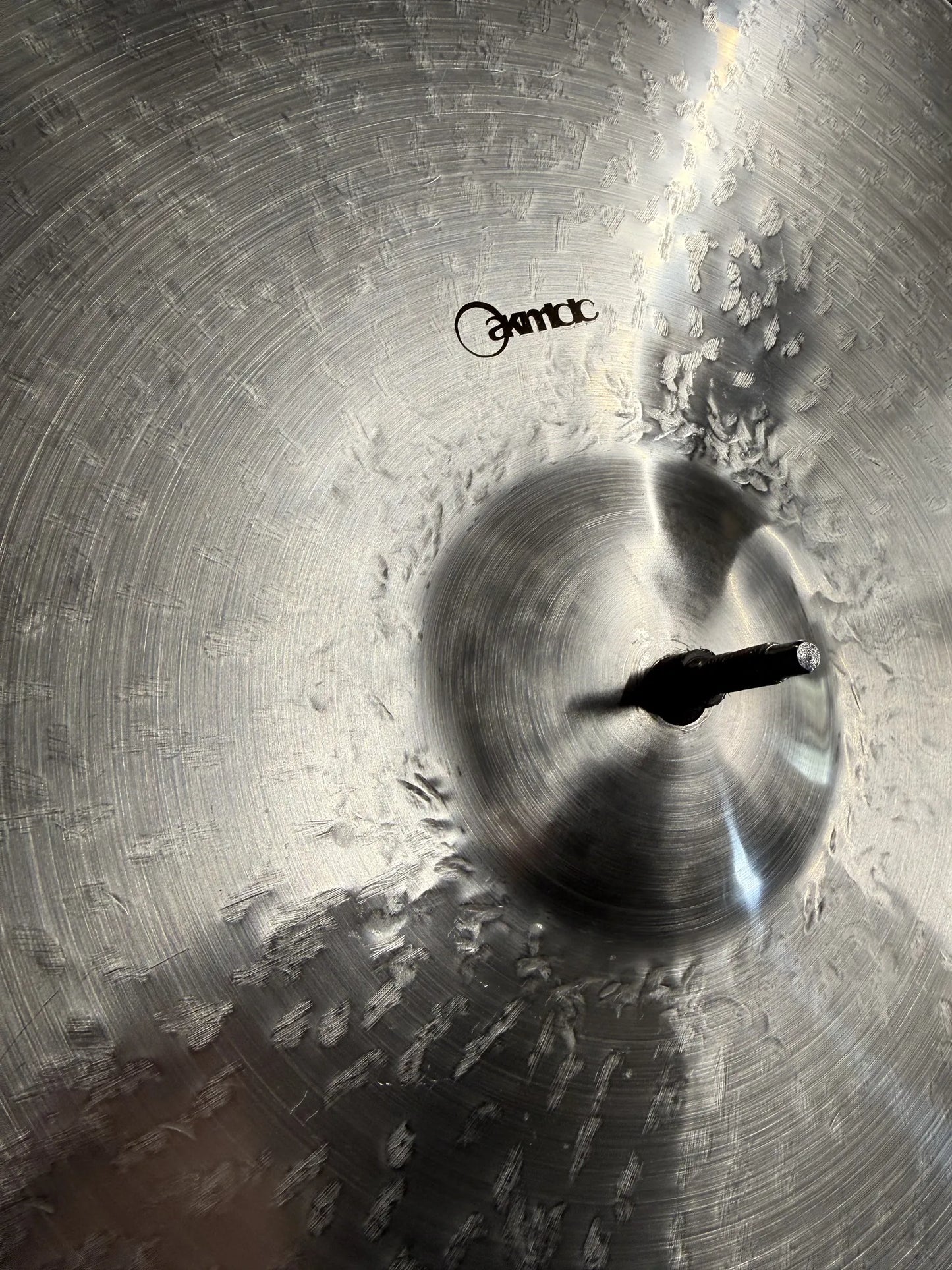 23 inch short dry ride cymbal titanium handmade Kmicic woody stick definition clear bell