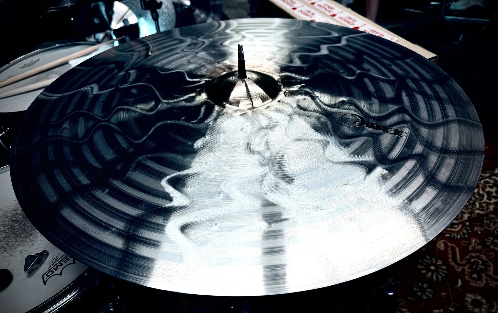 24 inch ride cymbal titanium handmade Kmicic Gold Vein medium dry precise control
