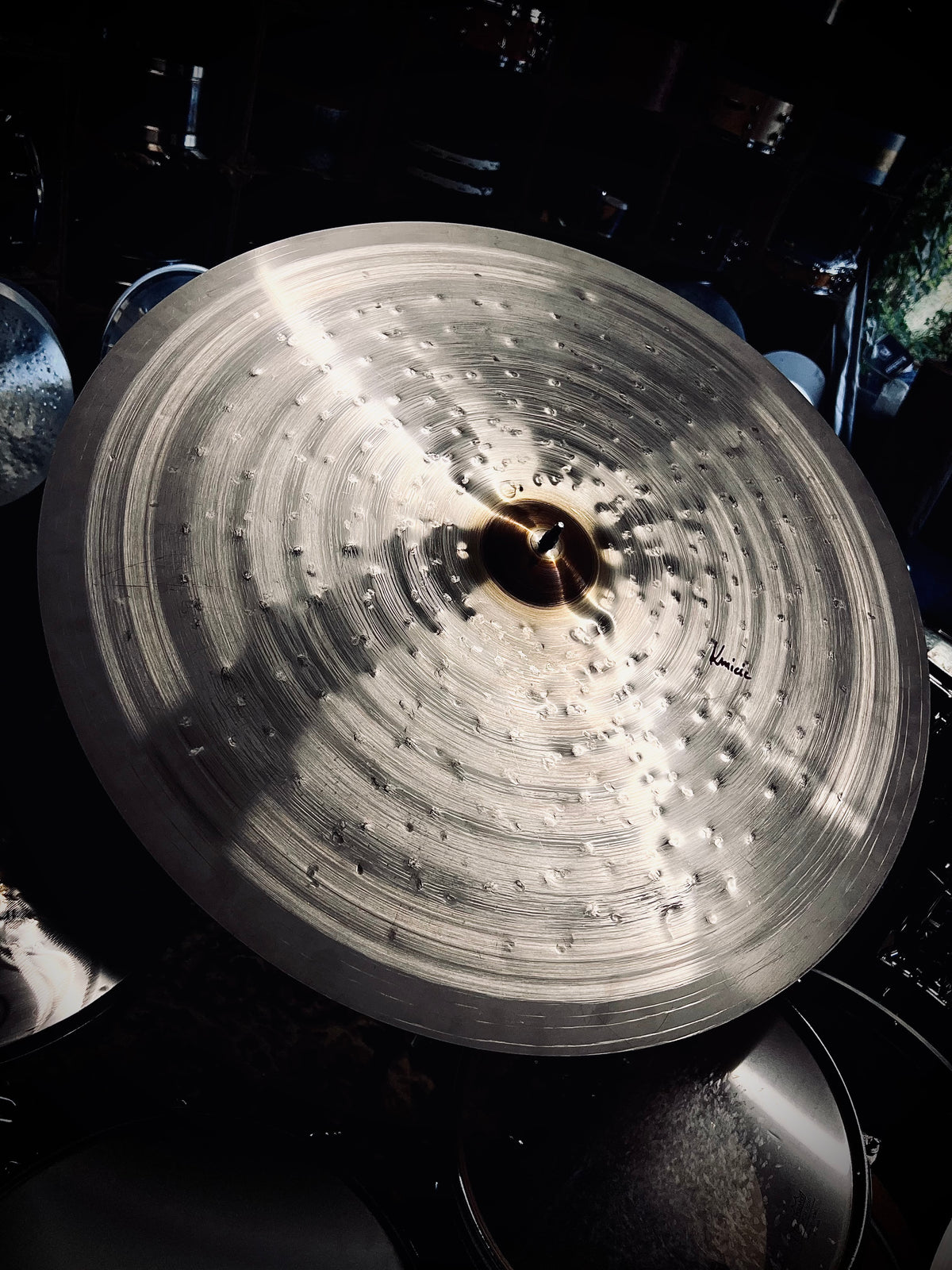 Kmicic Damast gold bell 30” titanium ride cymbal!