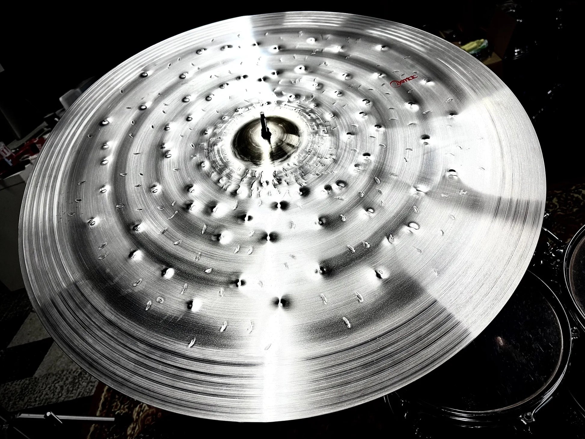 30 inch ride cymbal titanium handmade Kmicic Pox large washy atmospheric dark sustain