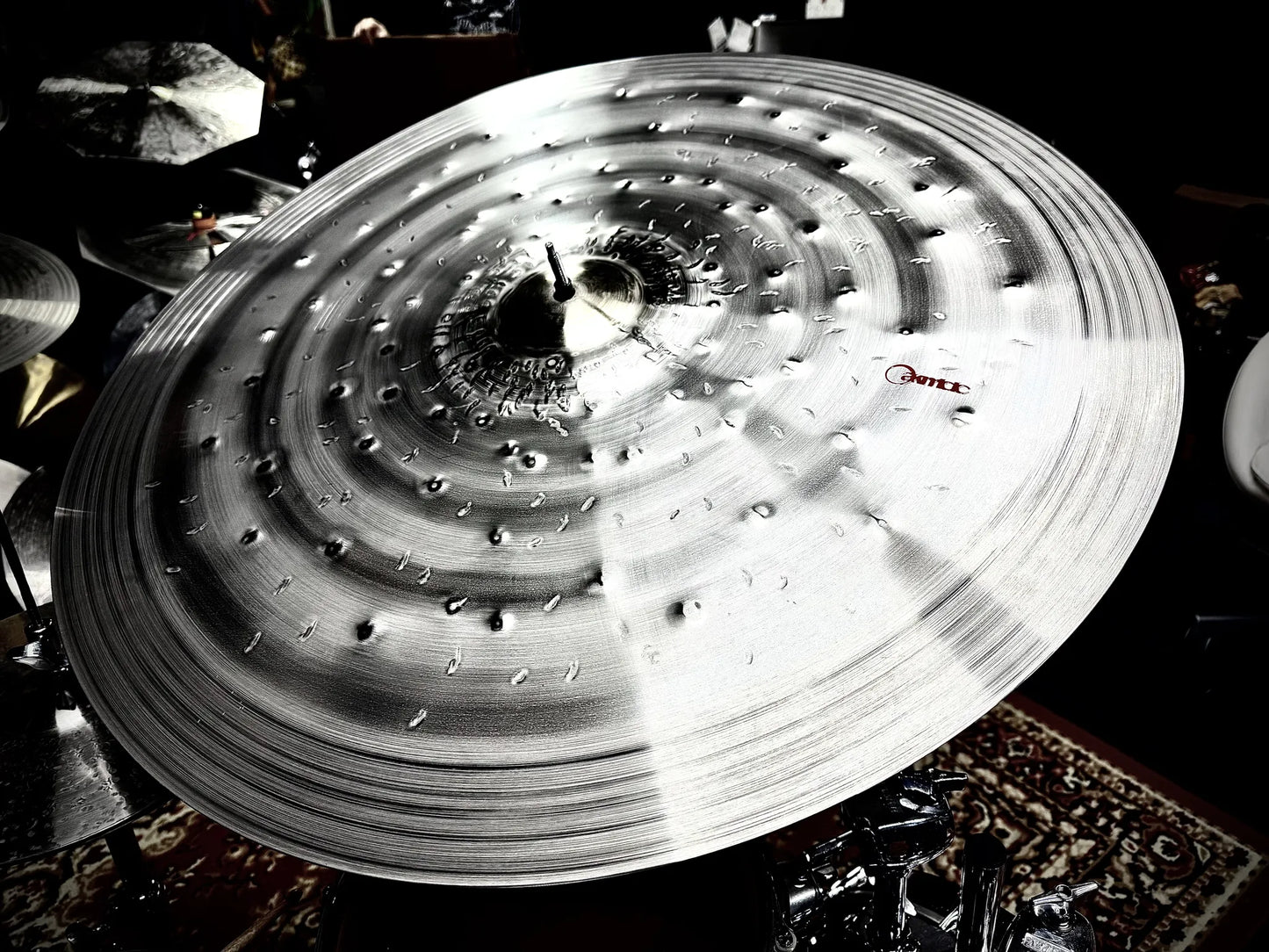 30 inch ride cymbal titanium handmade Kmicic Pox large washy atmospheric dark sustain