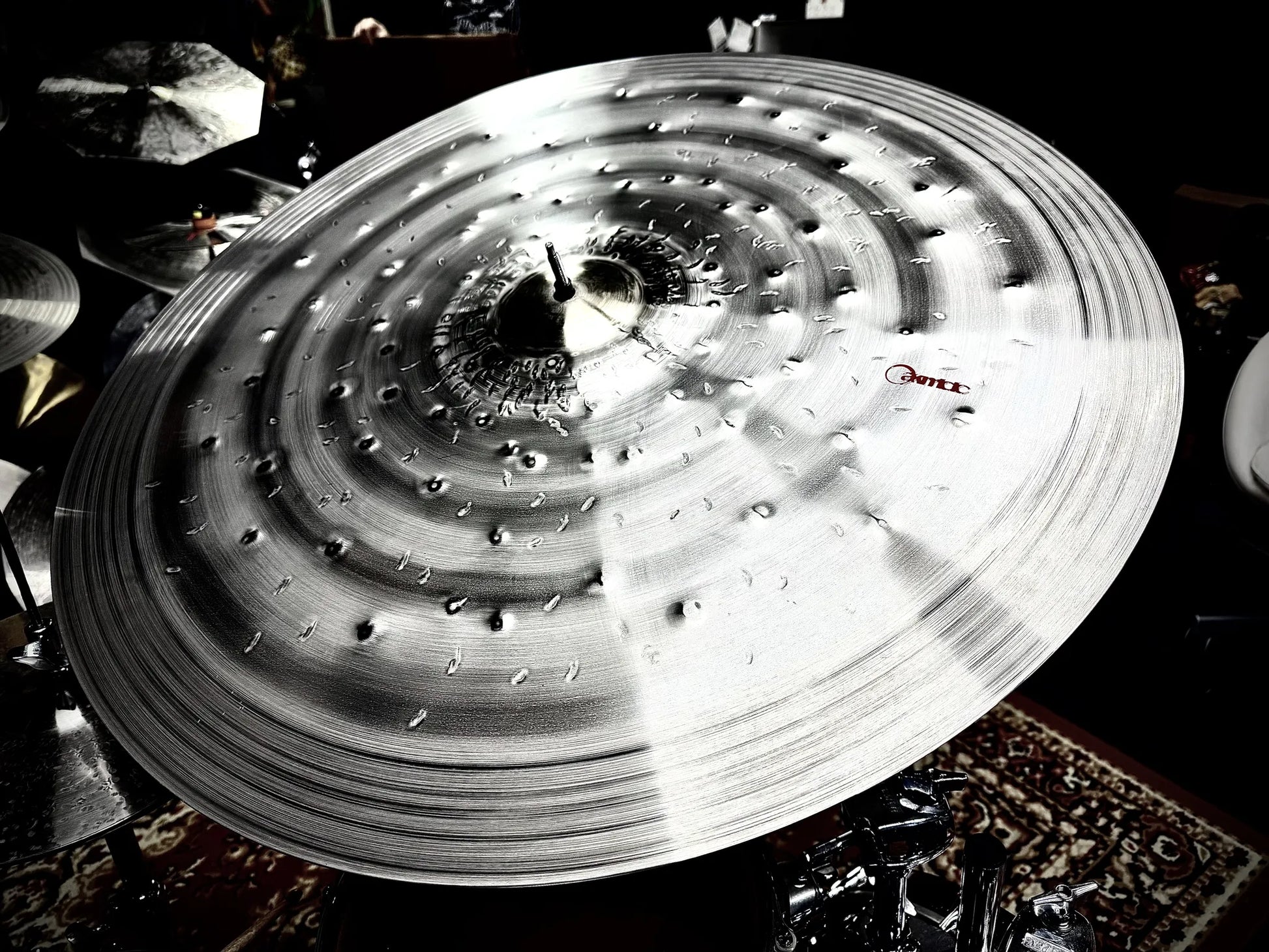 30 inch ride cymbal titanium handmade Kmicic Pox large washy atmospheric dark sustain