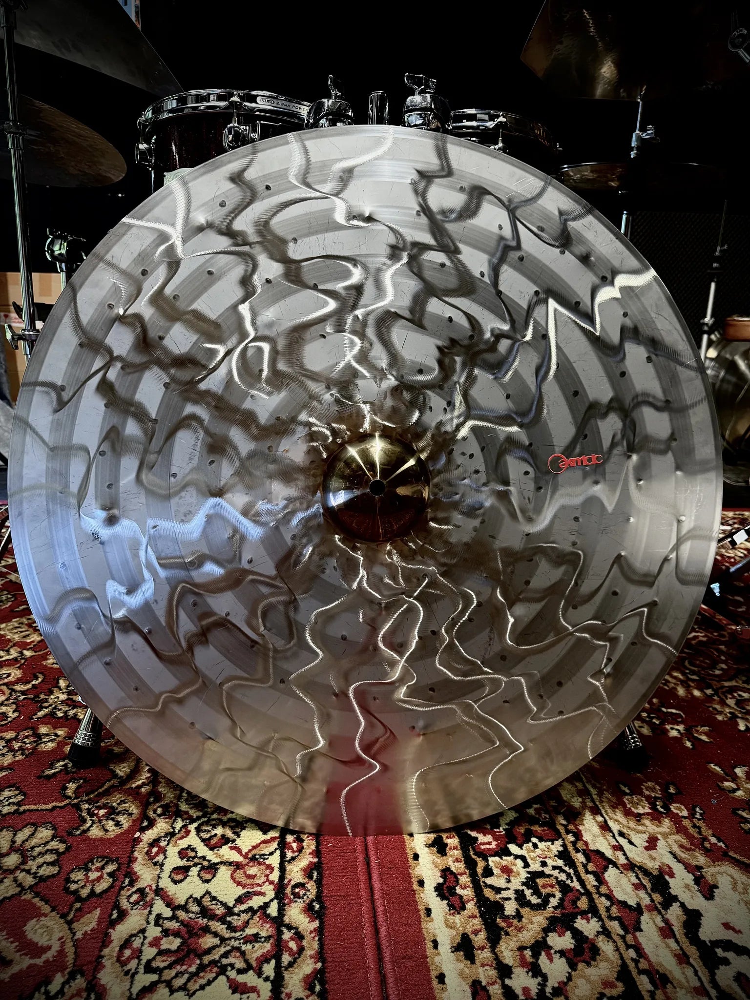 30 inch dry dark titanium ride cymbal handmade Vein Gold Kmicic