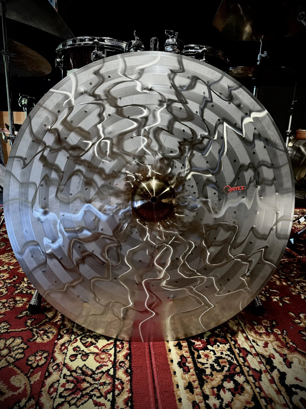 30 inch dry dark titanium ride cymbal handmade Vein Gold Kmicic