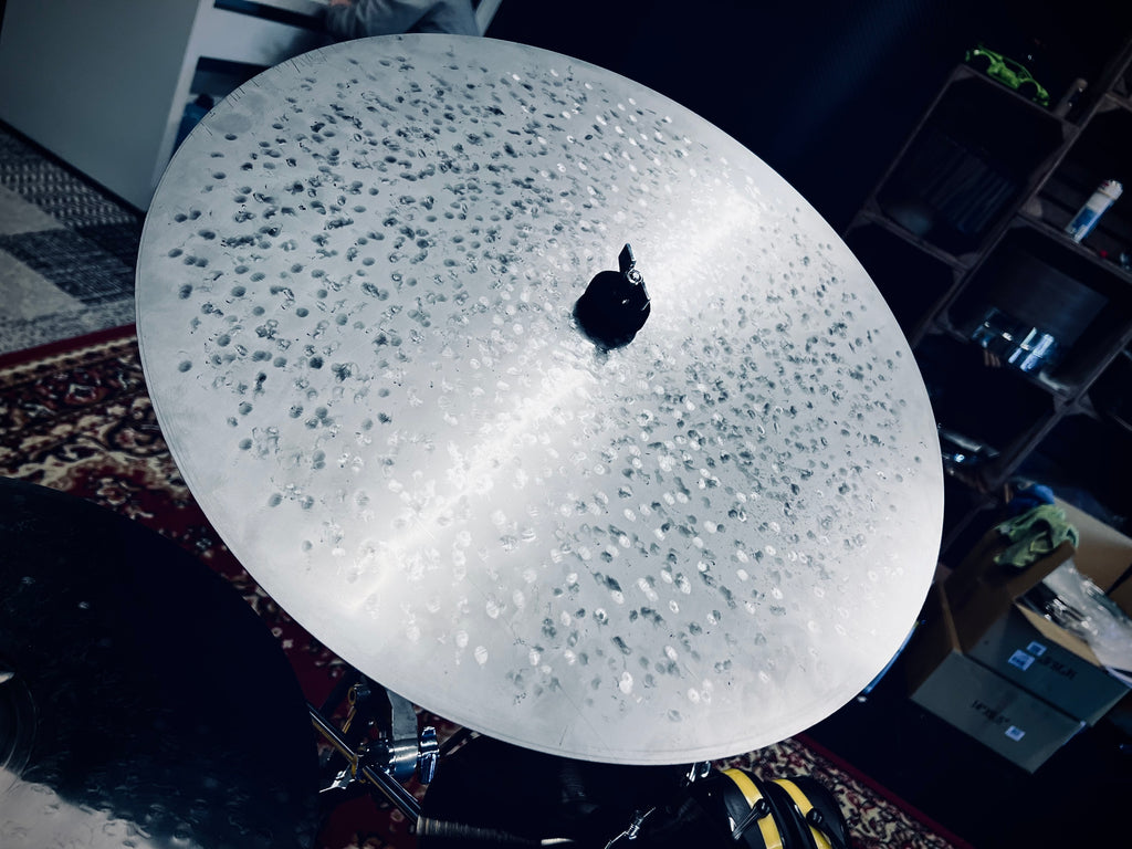 20 inch raw flat ride cymbal titanium TiGr5 handmade Kmicic dry articulate earthy