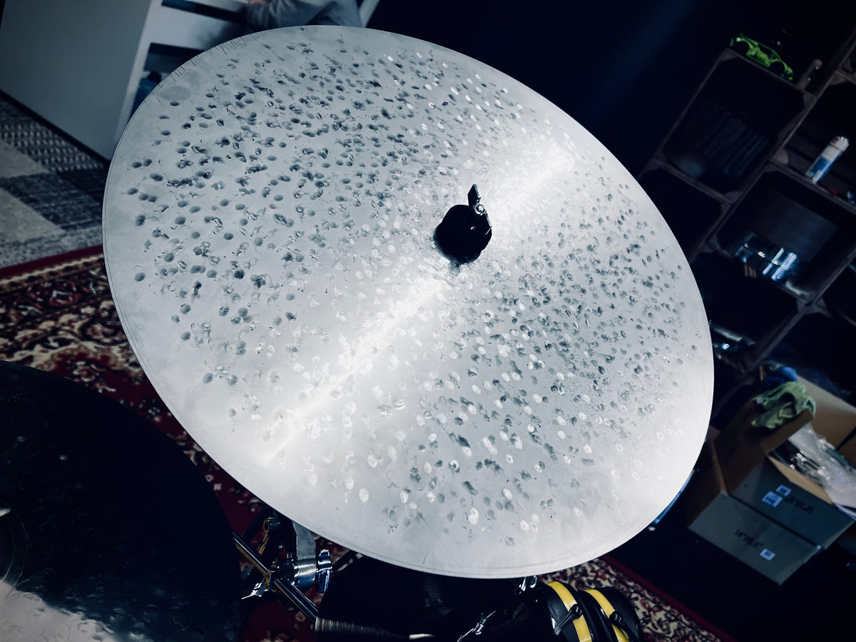 20 inch raw flat ride cymbal titanium TiGr5 handmade Kmicic dry articulate earthy