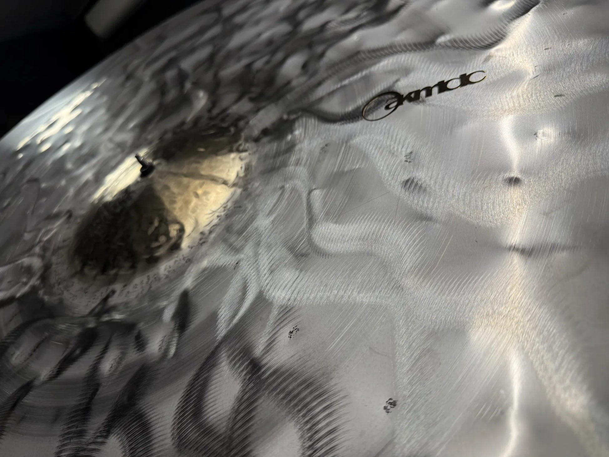 40 inch ride cymbal titanium handmade Kmicic Vein Gold dry dark large cymbal