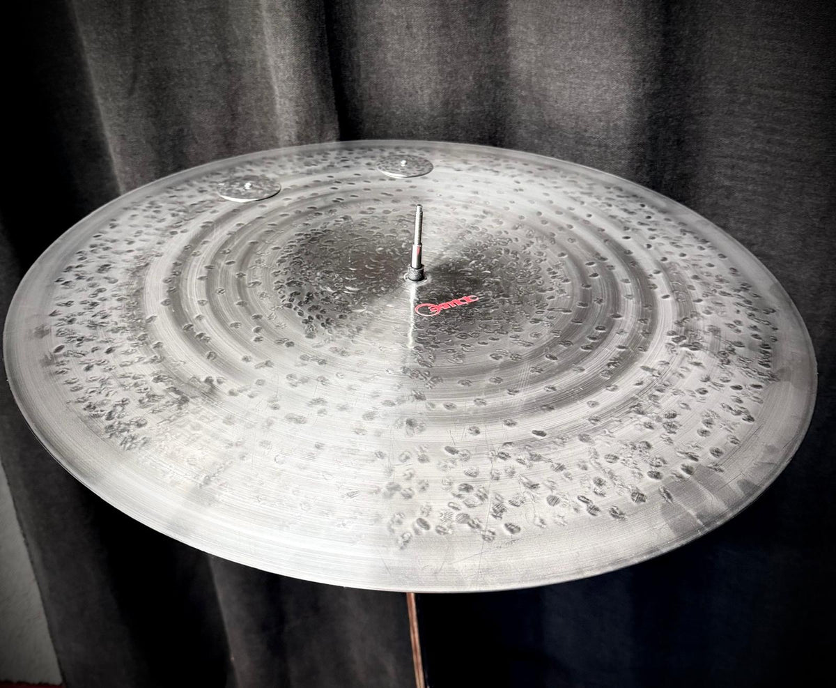 micic 22 inch Flat Trash Ride with hand forged jingles One of a Kind handmade titanium cymbal
