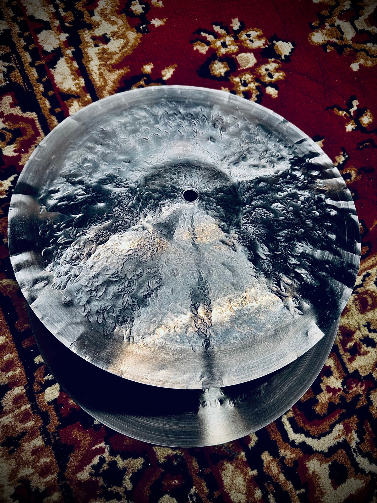 13" Silver Surfer Hi-Hat Cymbals – Titanium TiGr5 Handmade (One of a Kind)