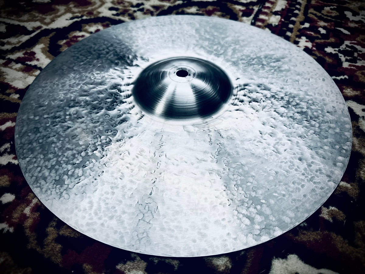 13 inch hi hat cymbals titanium handmade Kmicic Texture Silver dense hammering modern articulation