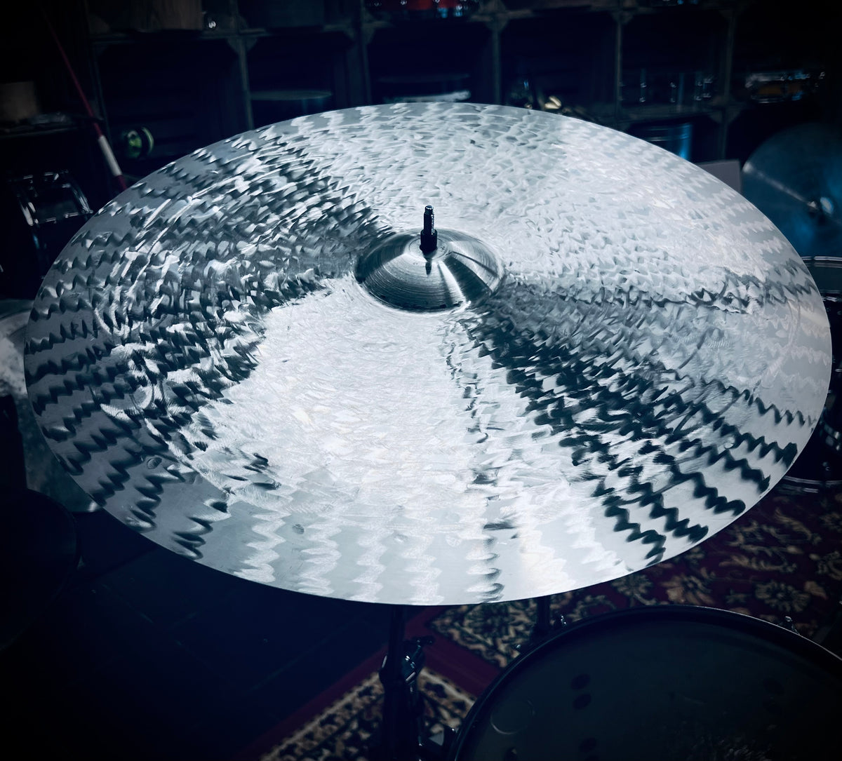 Kmicic Tigre titanium ride cymbal series 20 to 40 inch handmade striped finish