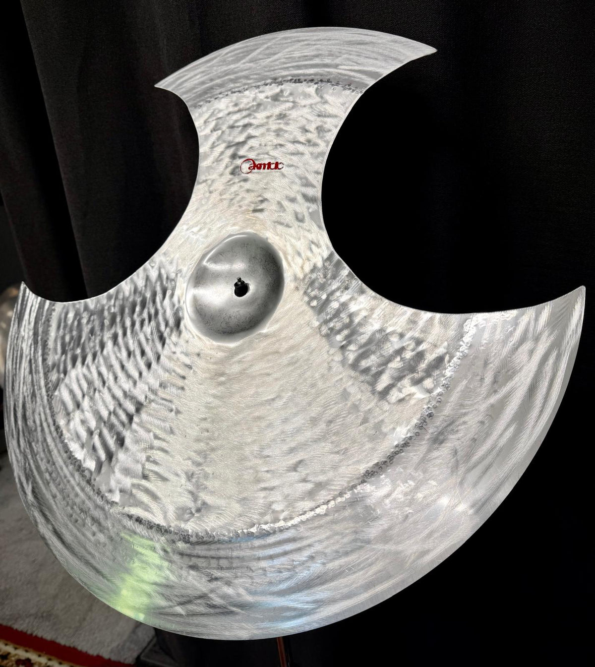 Kmicic Halabardnik 24 inch handmade titanium China cymbal halberd shape dark sandy short trashy sound